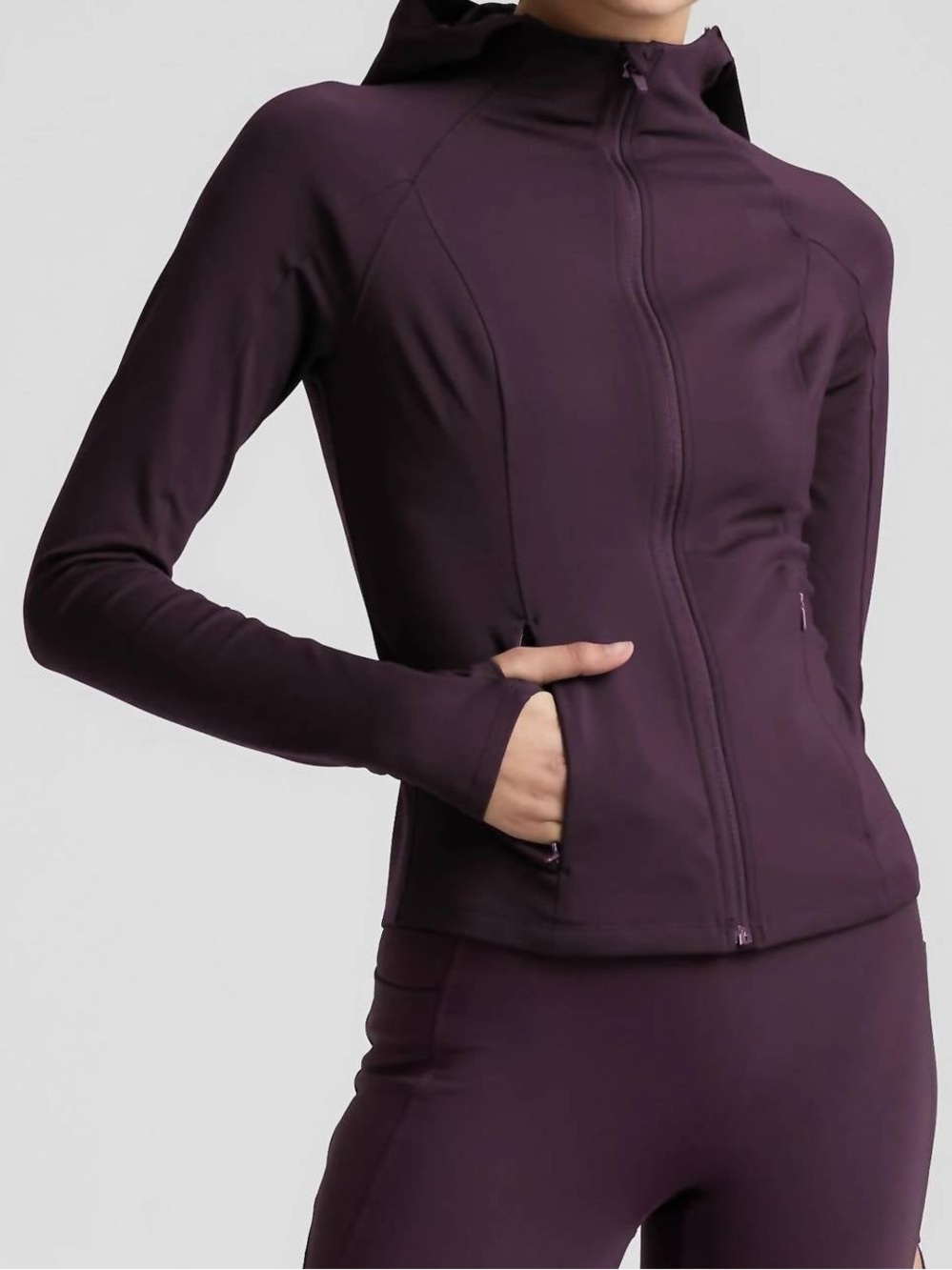 Beyond Yoga Pacer Fleece Jacket Small in Purple